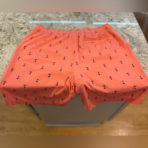 Nautica Anchor Print Coral Men's Shorts Size Medium - Picture 2 of 4